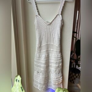Abercrombie Cream Crochet Dress